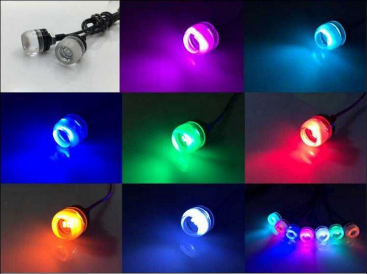 Một đôi đèn LED vít thấu kính lõm màu đỏ