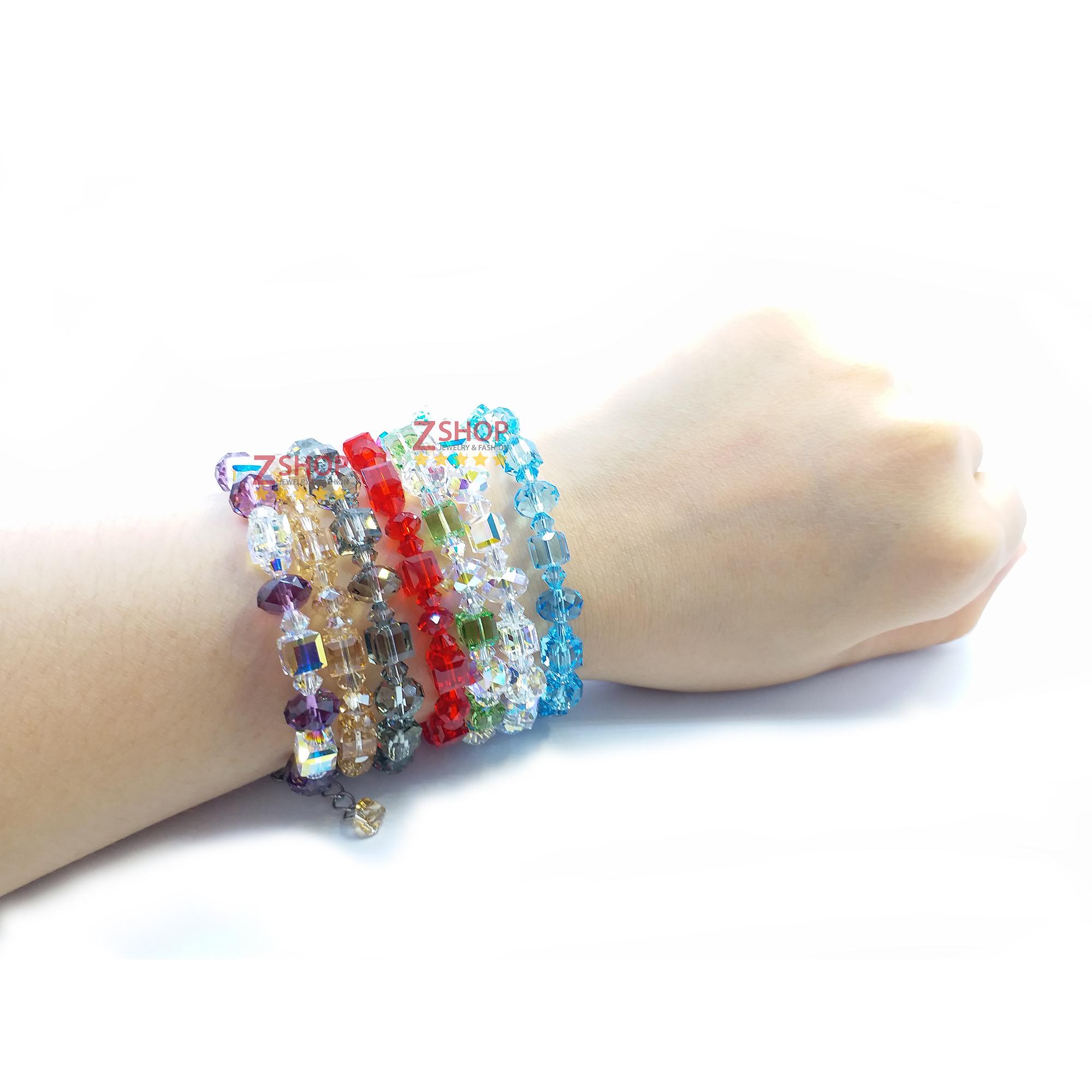 Vòng tay nữ pha lê lấp lánh sang trọng LT024