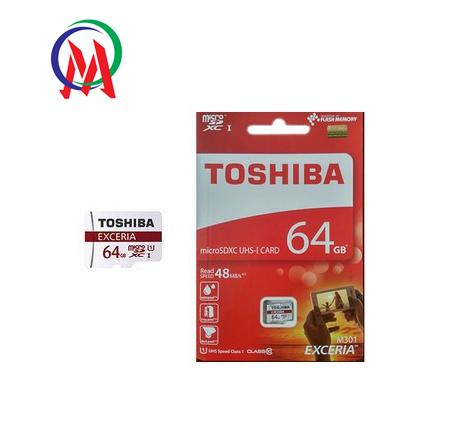 [HCM]Thẻ nhớ Micro SD 64G TOSHIBA ĐỎ  CLASS 10  BOX