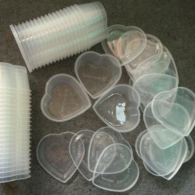 Combo 10 Hộp Đựng Slime Hình Trái Tim