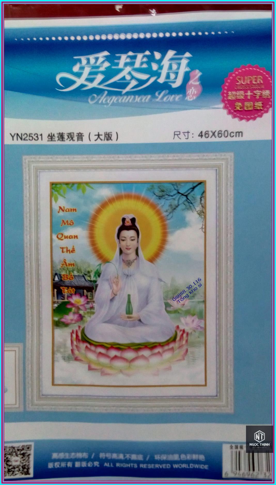 Tranh đính đá 5D - Mẹ quán thể âm bồ tát 08-Ngọc Thịnh