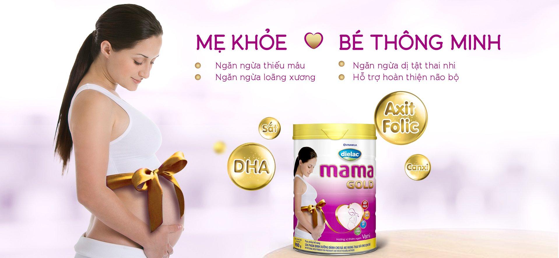 Sữa bột Vinamilk Dielac Mama Gold 900g (hộp thiếc)