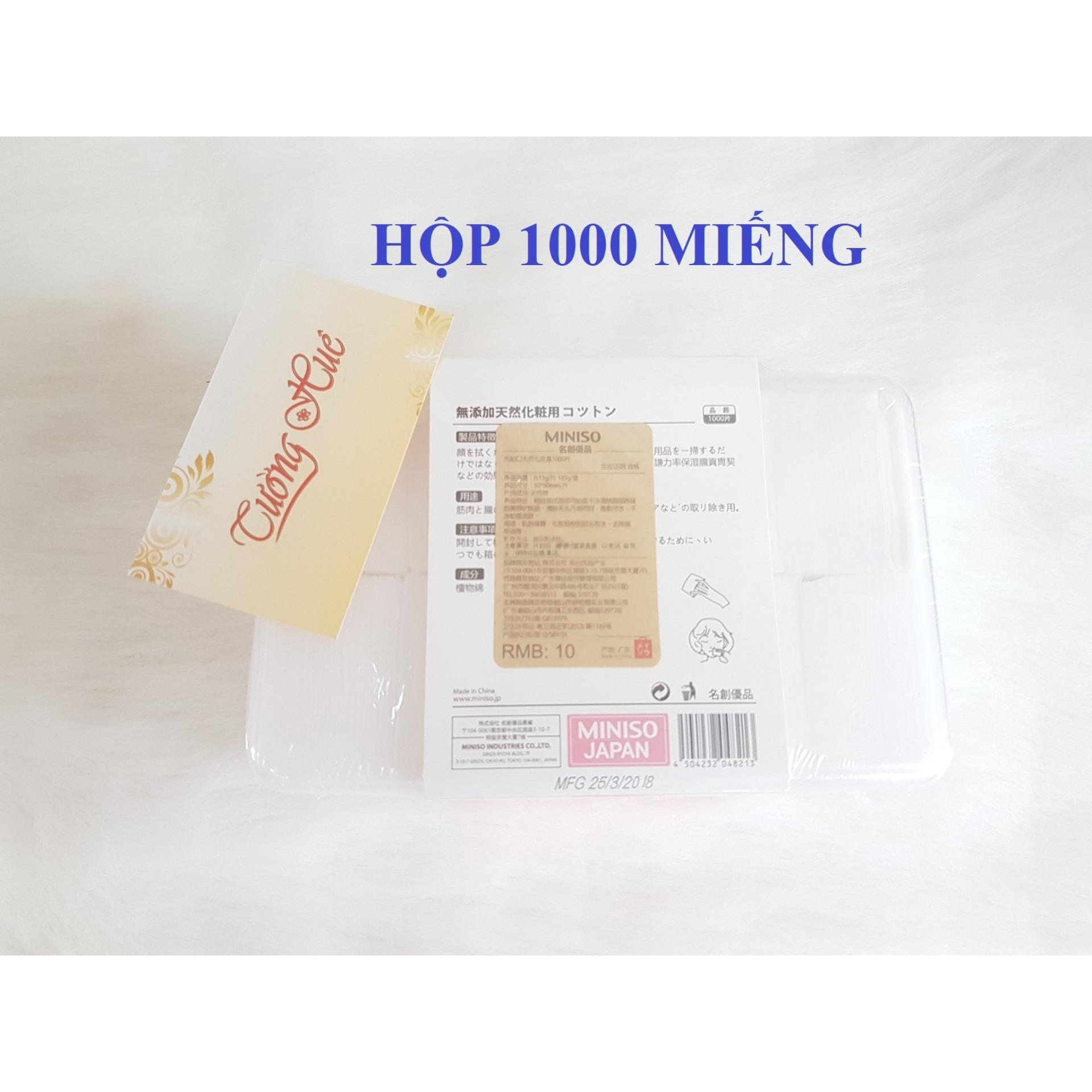 Hộp Bông Tẩy Trang Miniso Make Up Pads 1000 Miếng