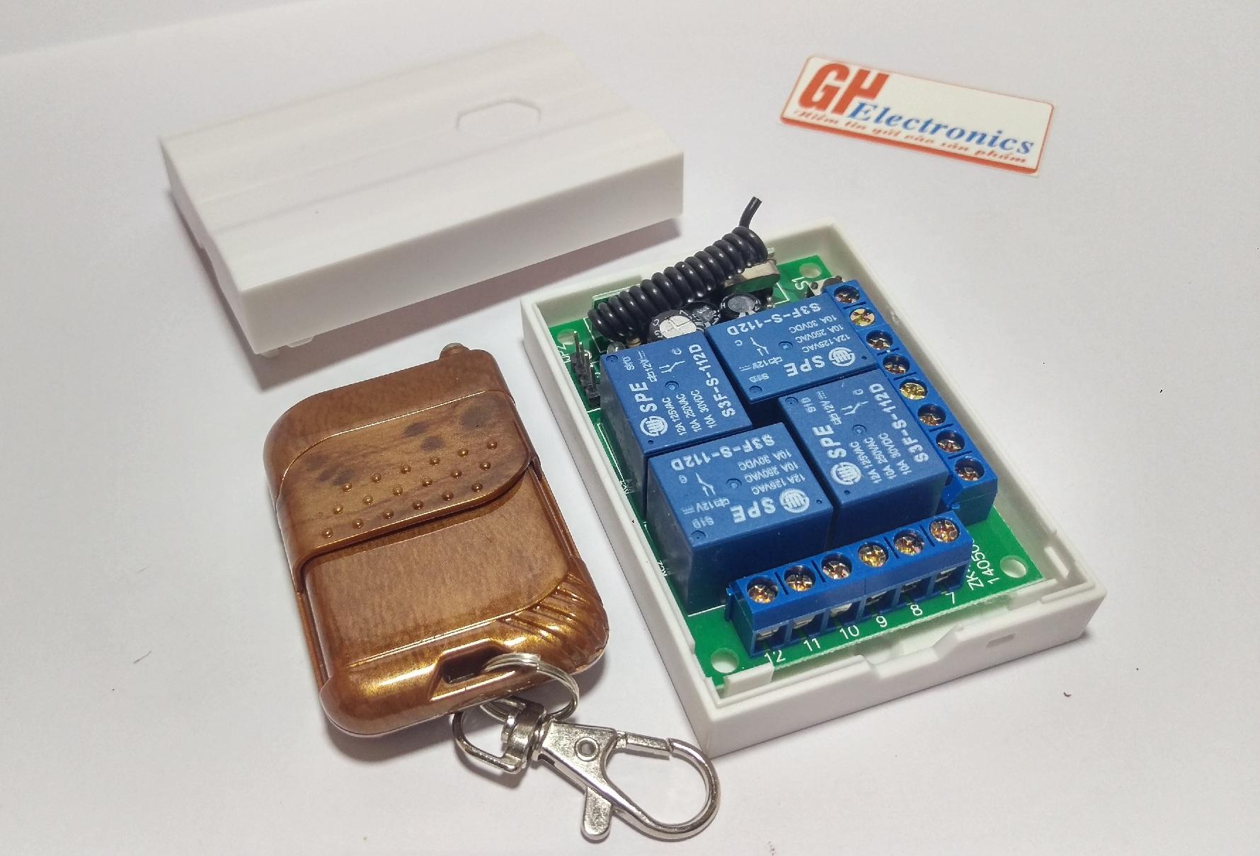 Bộ điều khiển từ xa 4 kênh 70m 12V