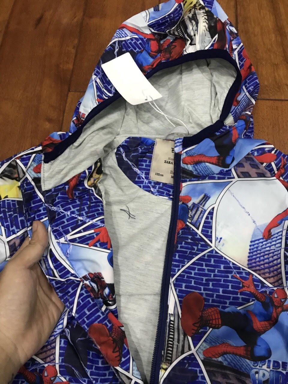 ÁO KHOÁC GIÓ BÉ TRAI SPIDER MAN