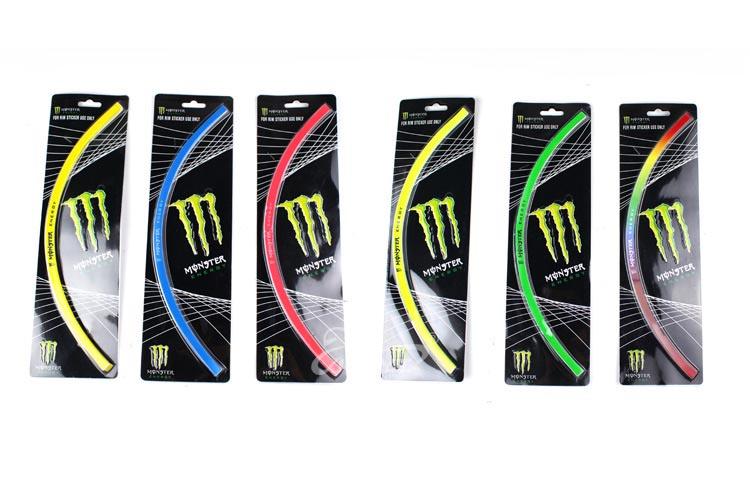 Bộ dán vành xe không phản quang chữ MONSTER