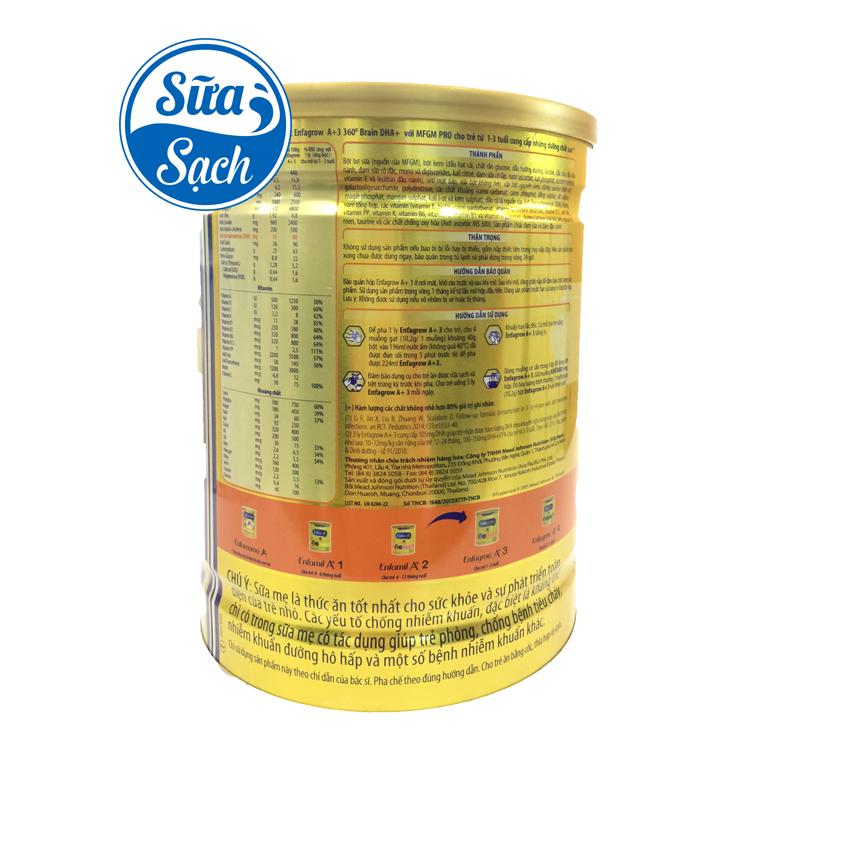 Sữa bột Enfagrow A+ 3 900gr date mới