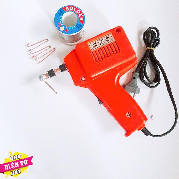 Máy Hàn Xung 220VAC + Cuộn Thiếc Lớn,Tặng 3 Mũi Hàn