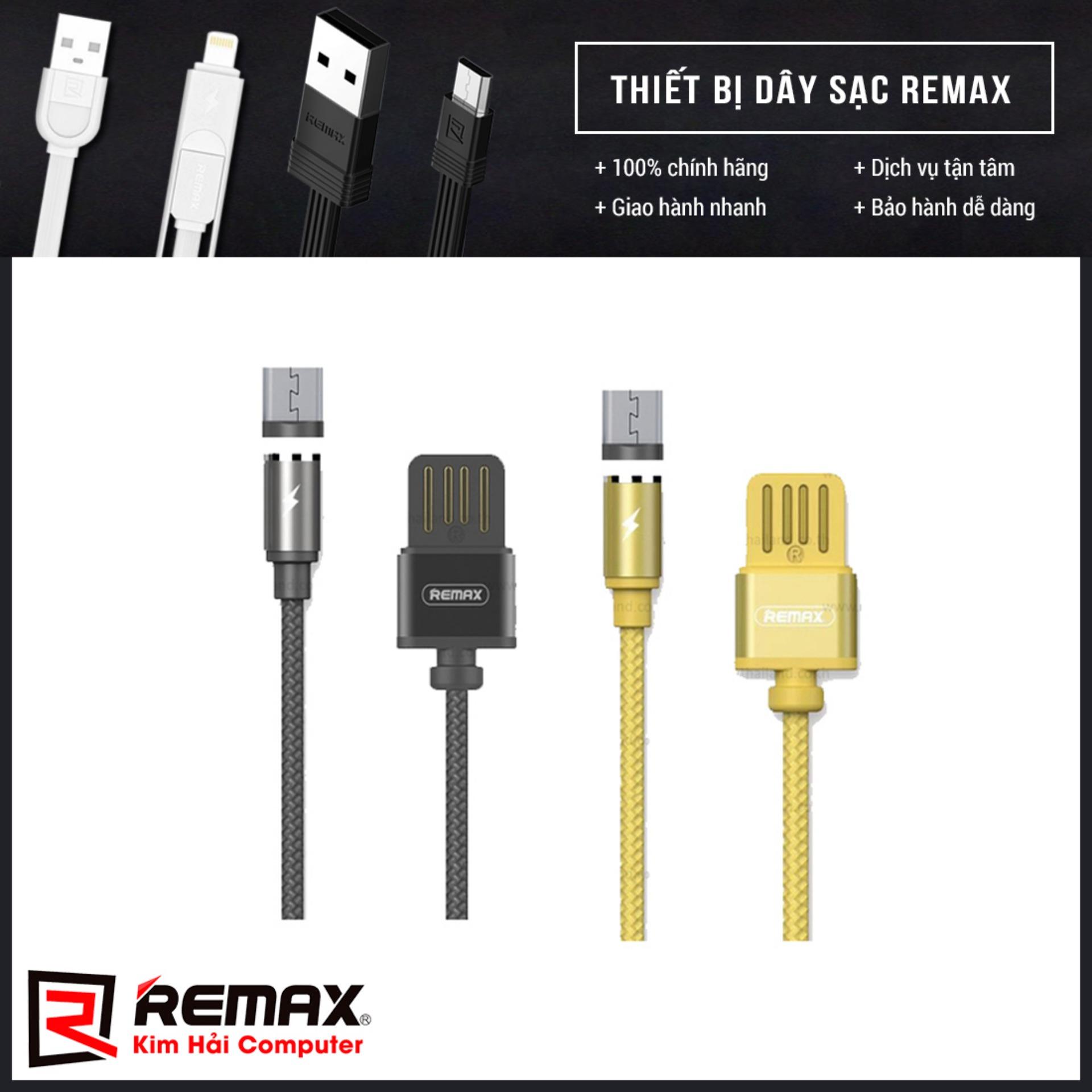 CÁP SẠC NAM CHÂM CỔNG ANDROID REMAX RC-095m (Vàng) - Kim Hải Computer