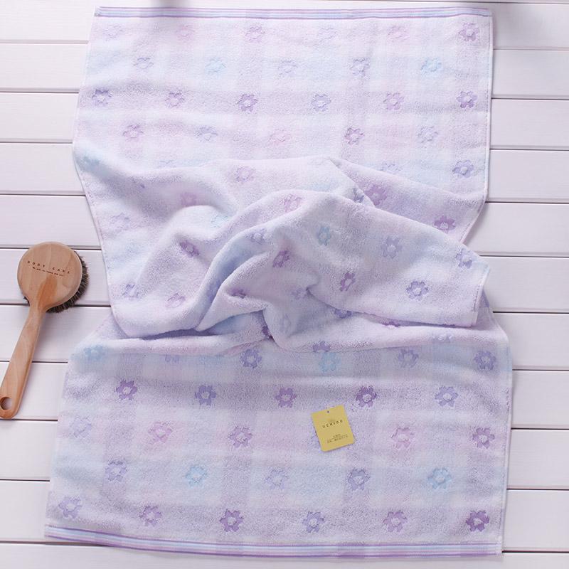 Uchino 100% Cotton Bông Hoa Không Xoắn Thủ Công Khăn Tắm