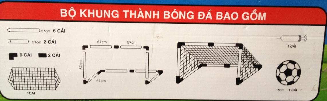 BỘ ĐỒ CHƠI BÓNG ĐÁ KÈM KHUNG THÀNH MINI