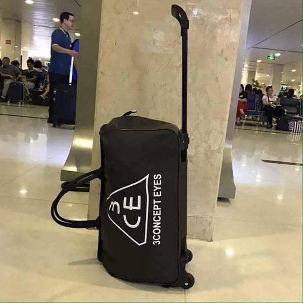 TÚI KÉO DU LỊCH CÓ BÁNH XE 3CE - ĐEN