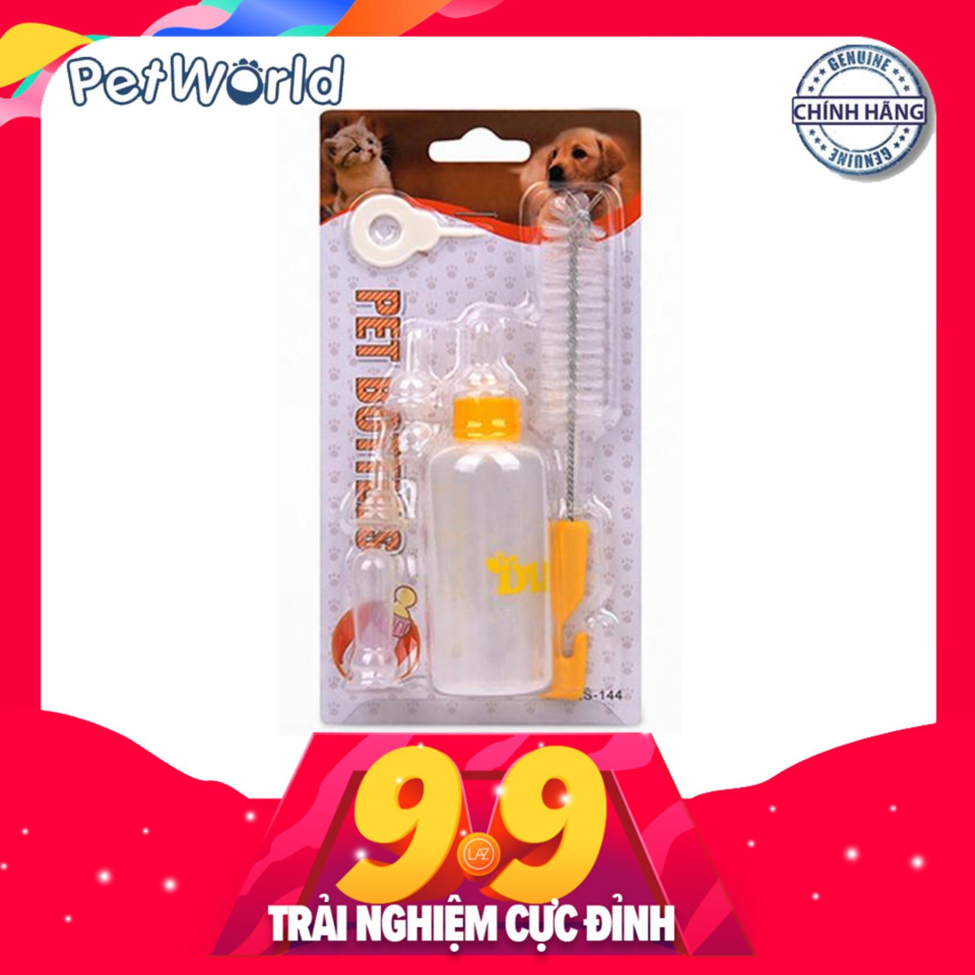 Bình sữa dành cho chó mèo con Pet Bottles 60ml (Vàng)