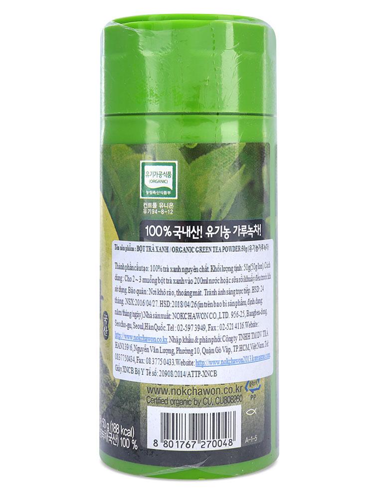 Bột Trà Xanh Nokchawon Chai 50G
