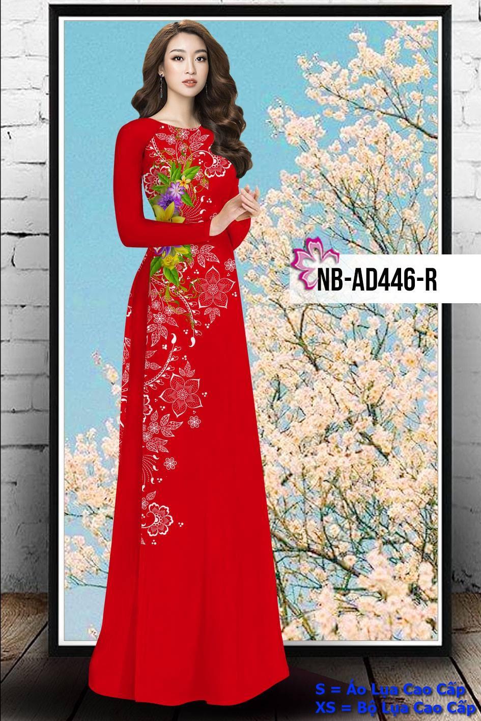 Vải bộ / áo dài in 3D - NB 446
