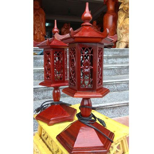 cặp Đèn gỗ hương cao cấp