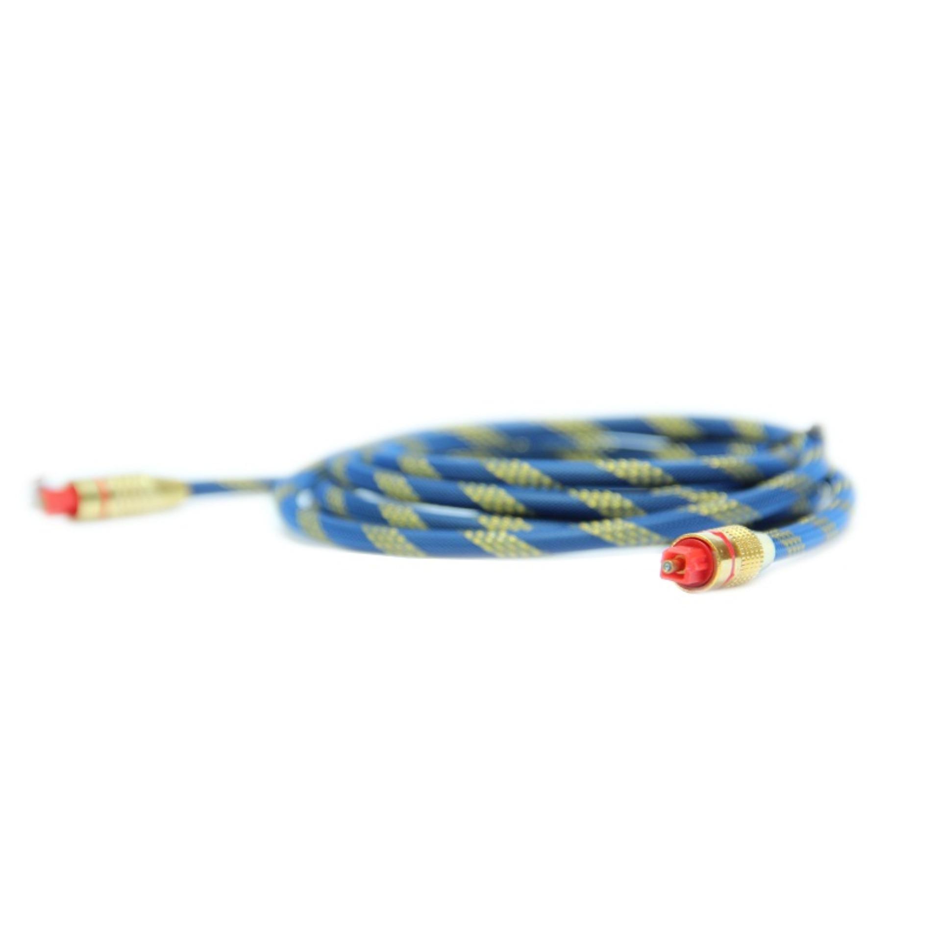Cáp quang âm thanh Toslink Optical 2m (Xanh Phối Vàng)