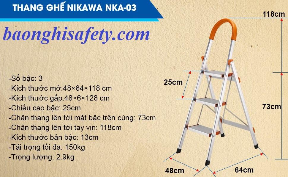 Thang ghế Nikawa NKA-03 (Bạc)