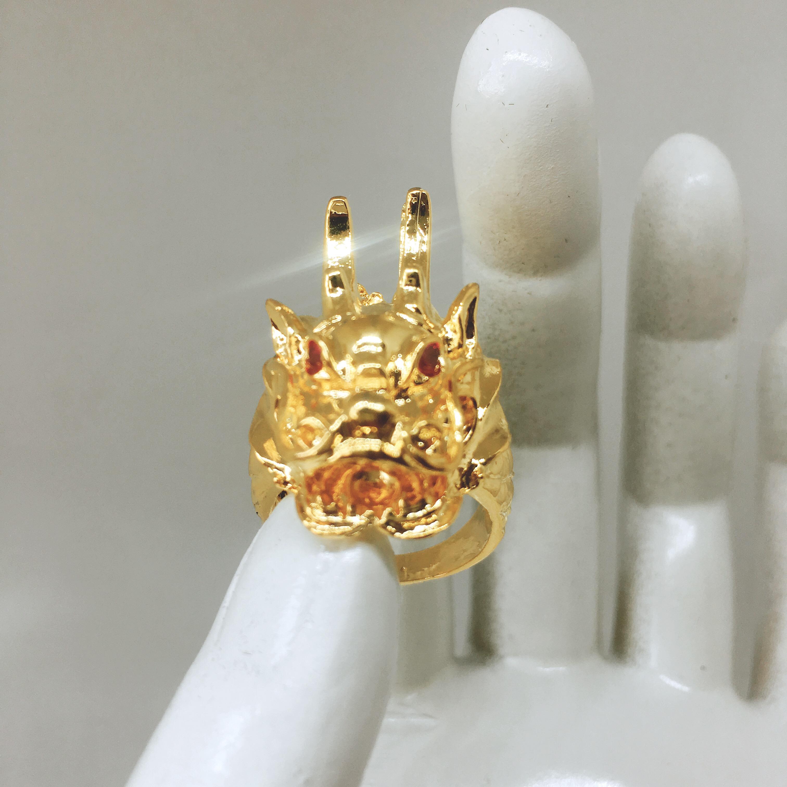 Nhẫn phong thủy Nhẫn Thiên long đính đá đẳng cấp