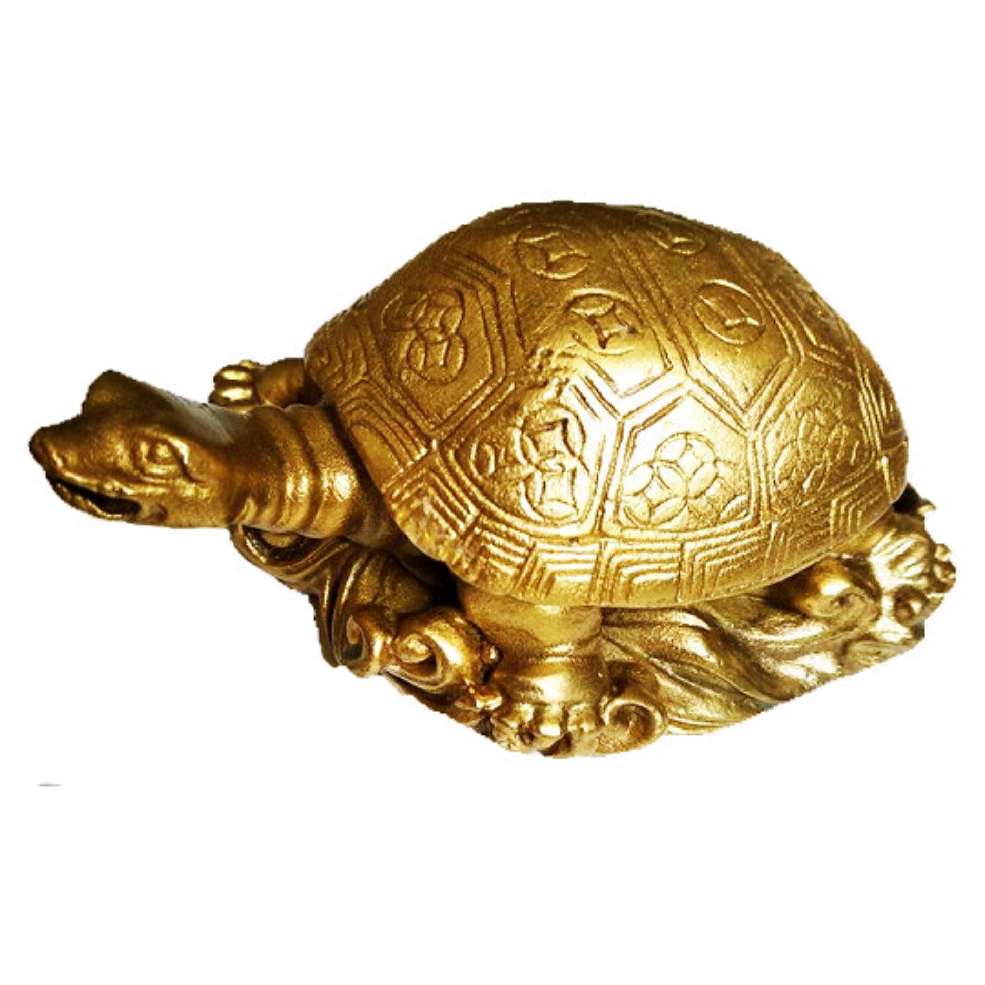 Tượng Rùa Kim Quy cao - Linh vật phong thuỷ bằng đồng thau     