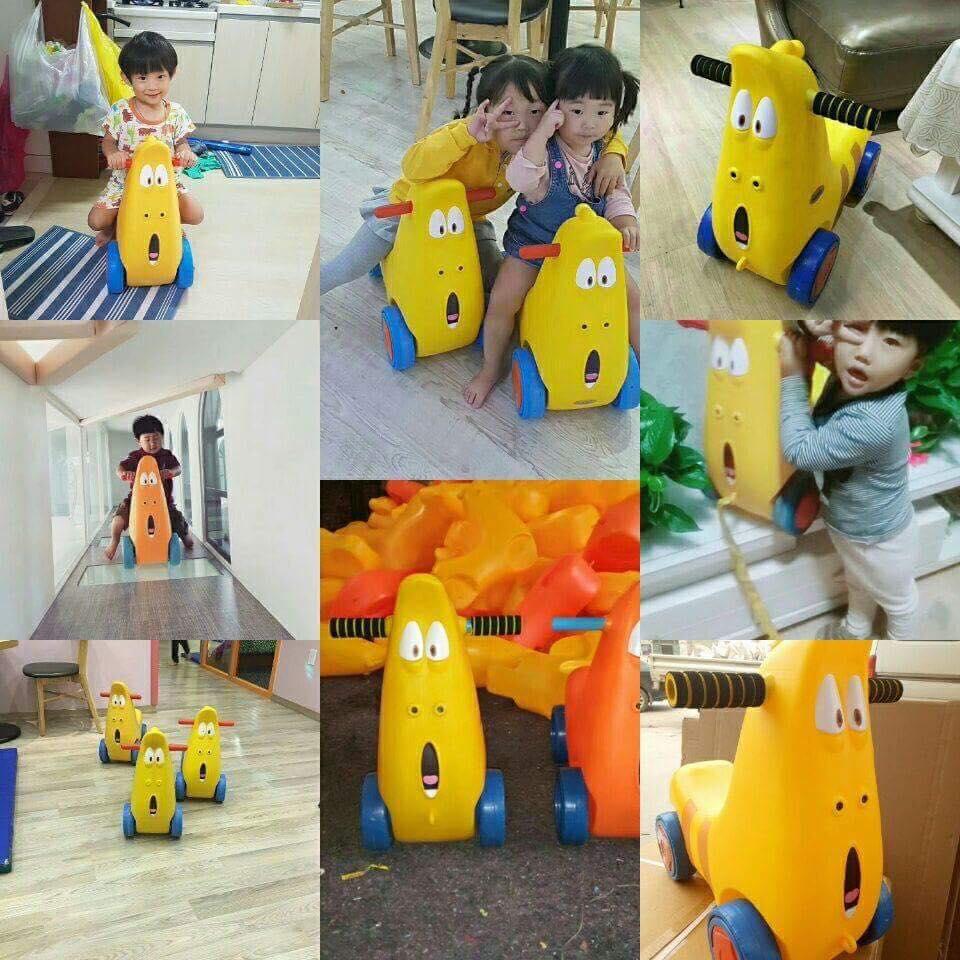 Xe chòi chân hình động vật sâu larva