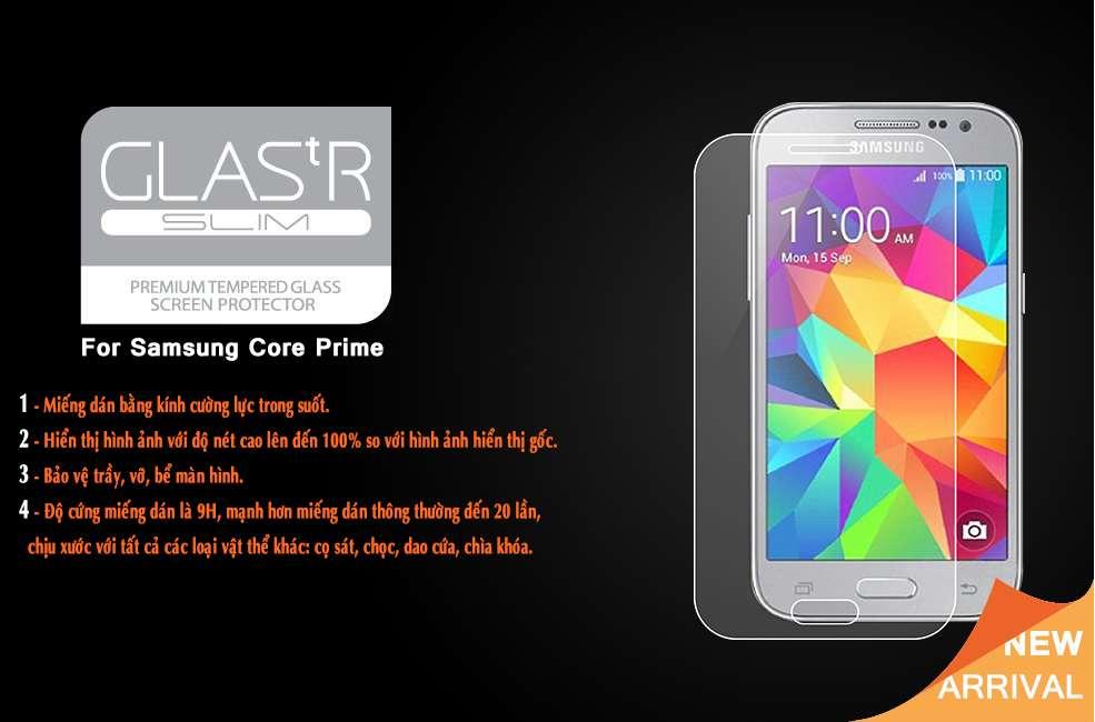 Bộ 2 Kính cường lực Samsung Galaxy Core Prime G360 (trong suốt)