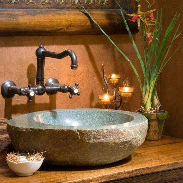 Lavabo sink đá bazan basalt đen nguyên khối