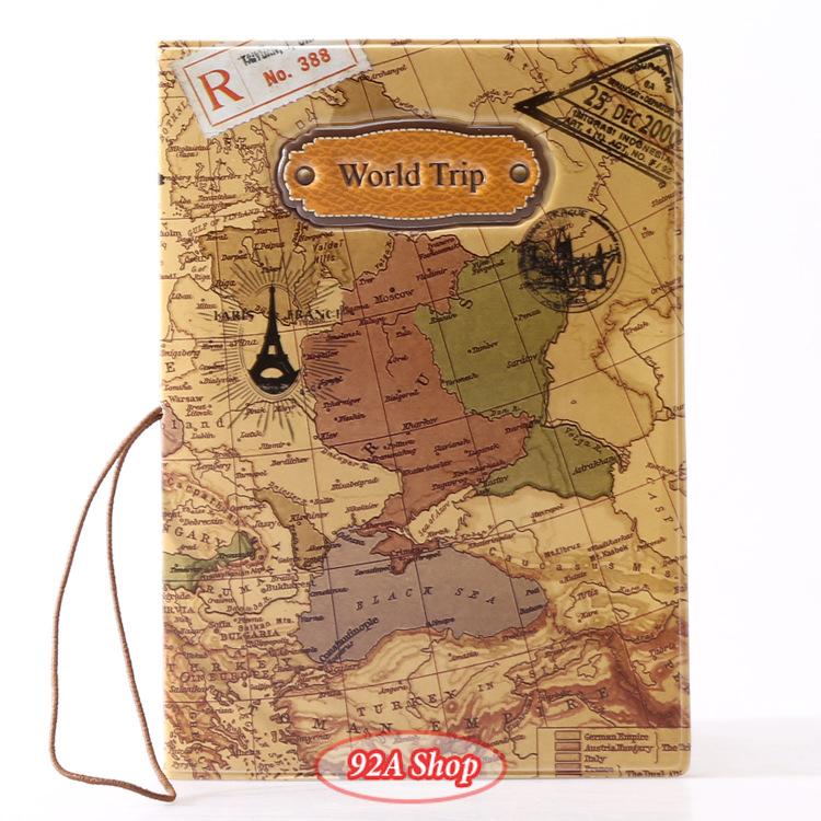 Vỏ hộ chiếu Pasport worldtrip 3D