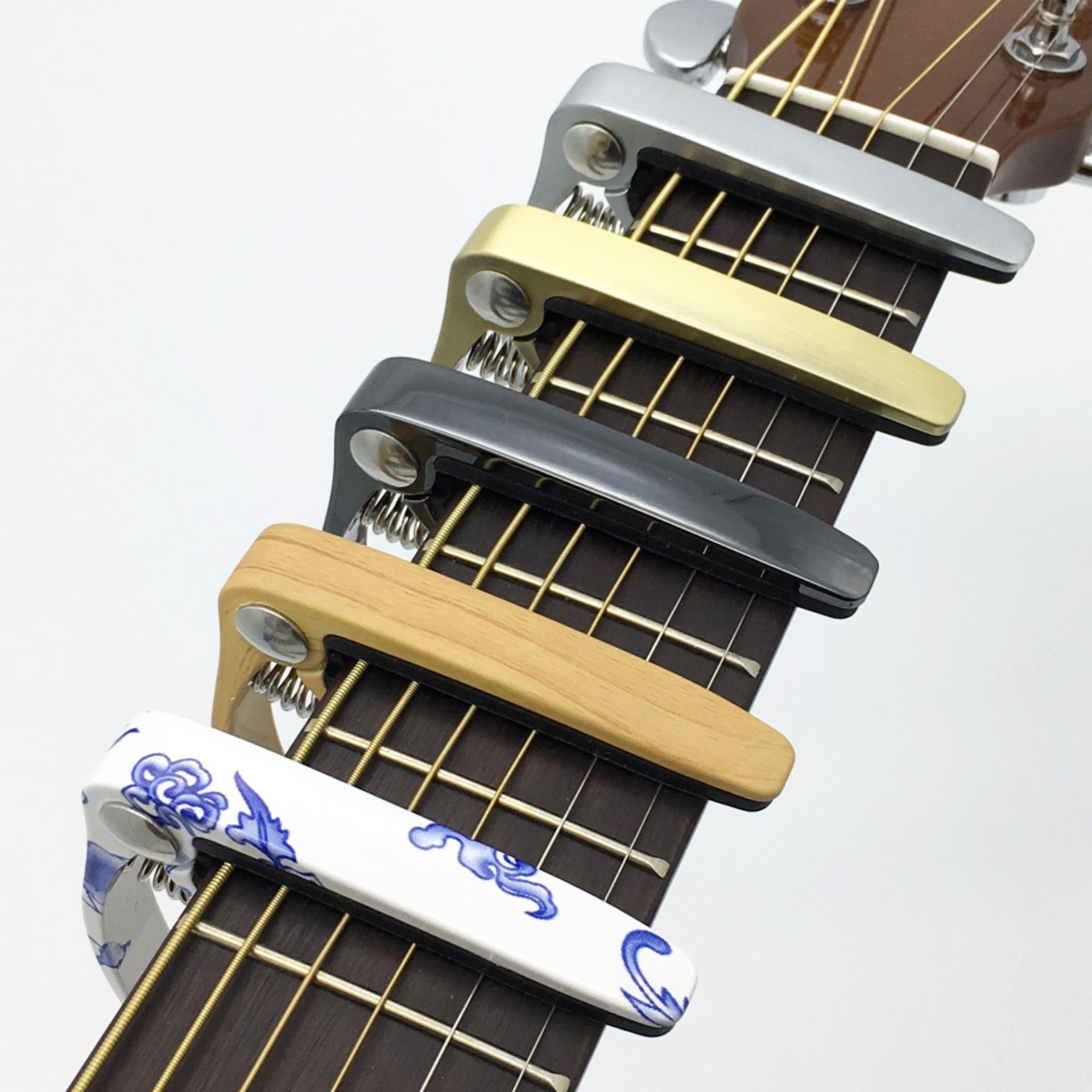 Kẹp capo đàn guitar bằng inox (tặng túi đựng pick và 1 pick thép và 3 pick Alice)