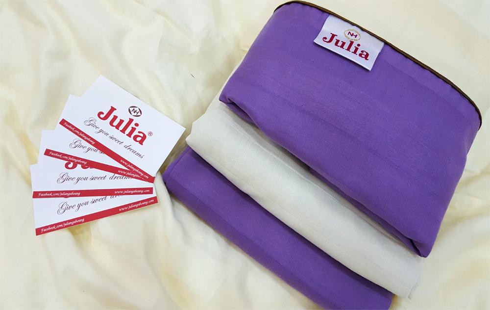 Bộ ga và áo gối 100% cotton satin màu trơn Hàn Quốc Julia J5 (bộ 4 món k chăn)