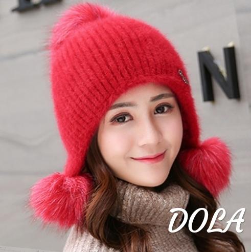 - nón mũ len nữ 2 lớp thời trang Hàn Quốc màu đỏ