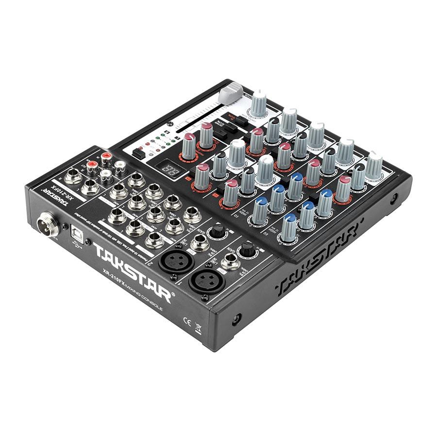 [Trả góp 0%]Mixer thu âm USB 10 cổng có effect Takstar XR-210FX