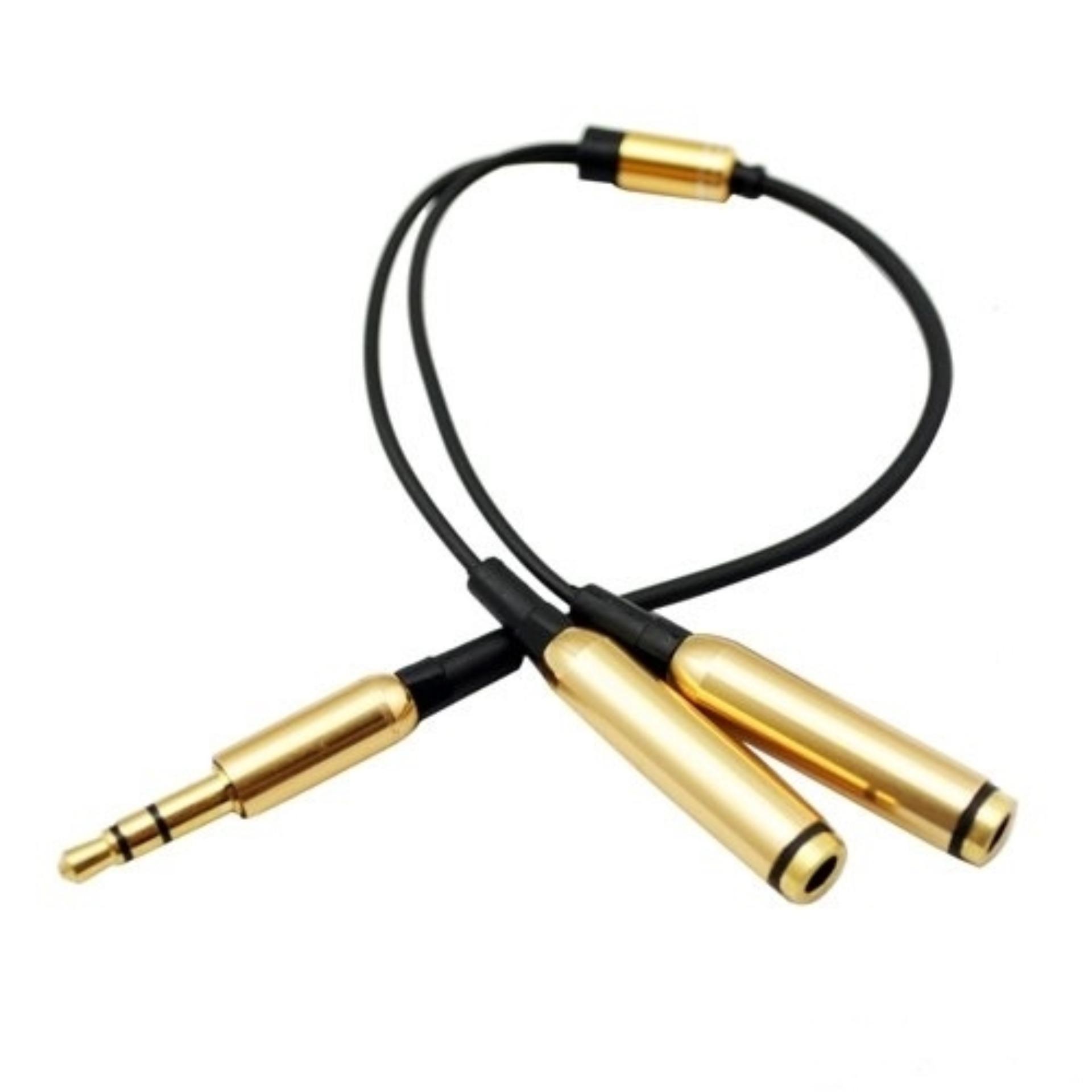 Dây chia jack loa chuẩn 3.5 từ 1 ra 2