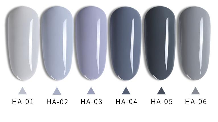 Set sơn móng gel AS xám Space Grey 6 màu chai 15ml
