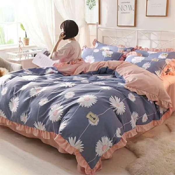 Bộ chăn ga gối cotton Royal cao cấp 1.6 x 2m (Mẫu 2) - Kmart