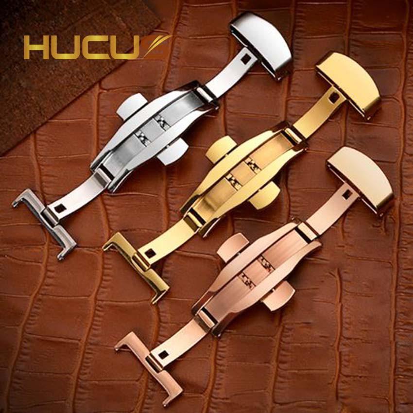 Dây Đồng Hồ Nam Da Bò Thật + Khóa Bướm HC8302 (Size 18)