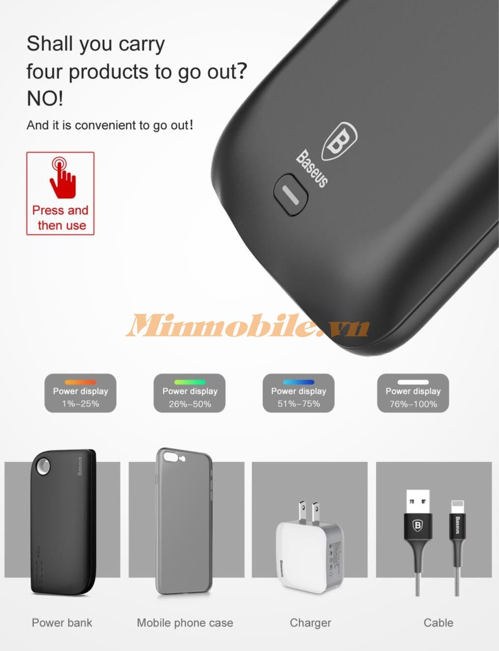 Ốp lưng Samsung S8 plus kiêm sạc dự phòng 5500mAh