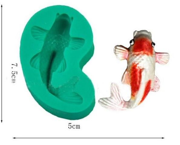 [HCM]Khuôn silicon 3D hình cá chép 5cm