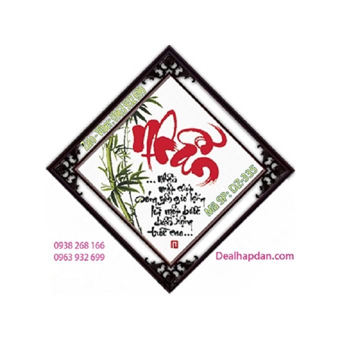 Tranh đính đá chữ nhẫn df305- kt : 50 x 50 cm