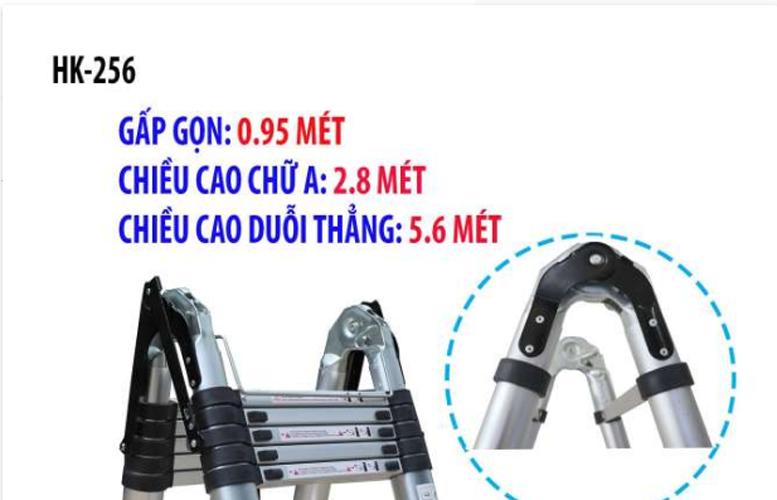 [ HAKAWA ] Thang nhôm rút gọn HAKAWA dành cho chuyên viên công trình - HÀNG NHẬT BẢN 4 mét 4 HU-TP009 (màu Bạc)