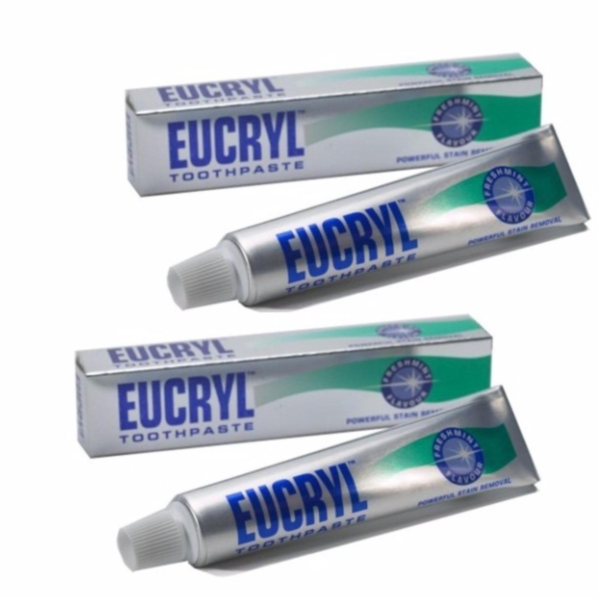 Bộ 2 Kem Đánh Trắng Răng Eucryl Toothpaste 50ml