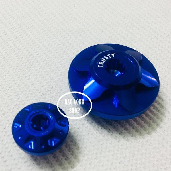 Ốc mâm lửa trang trí xe Exciter,Sirius (màu Xanh)