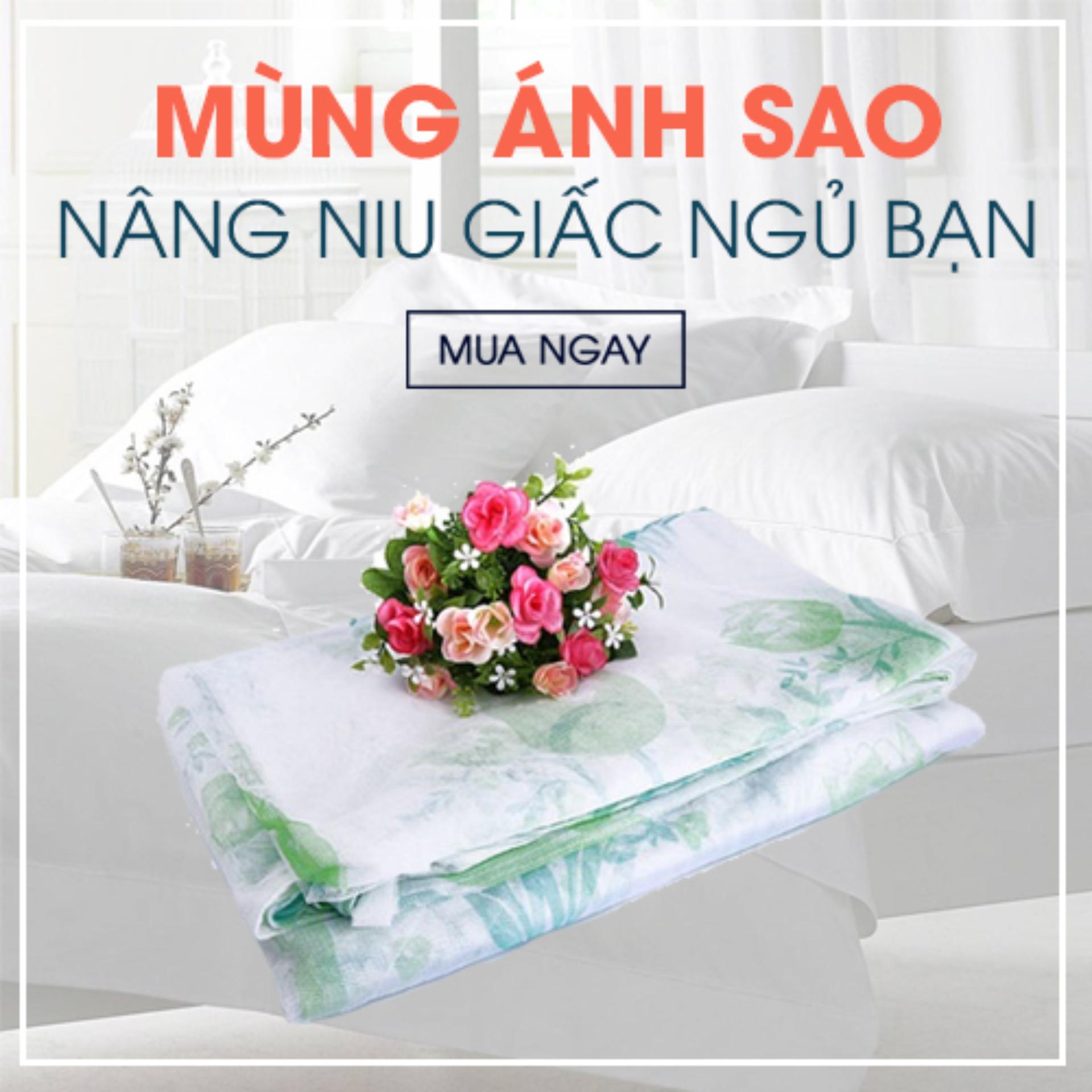 Mùng Ngủ Không Cửa Cao Cấp Việt Nam Xuất Khẩu Ánh Sao - 1m6*2m hoặc 1m8*2m - Giao ngẫu nhiên màu xanh dương hoặc xanh lá