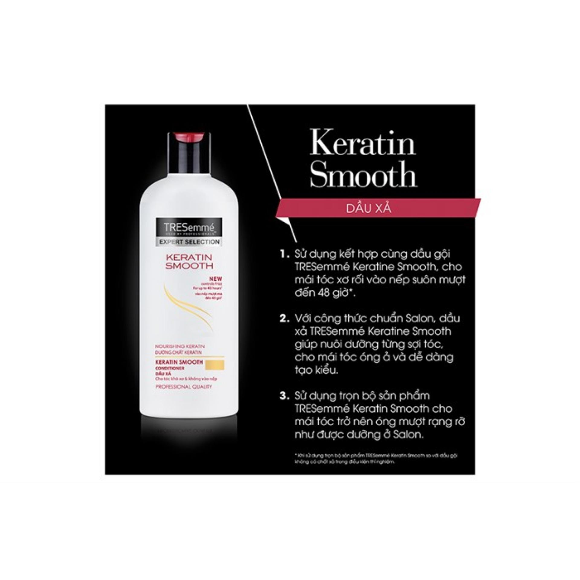 Dầu xả Tresemmé Keratin Smooth chai 340g đỏ 