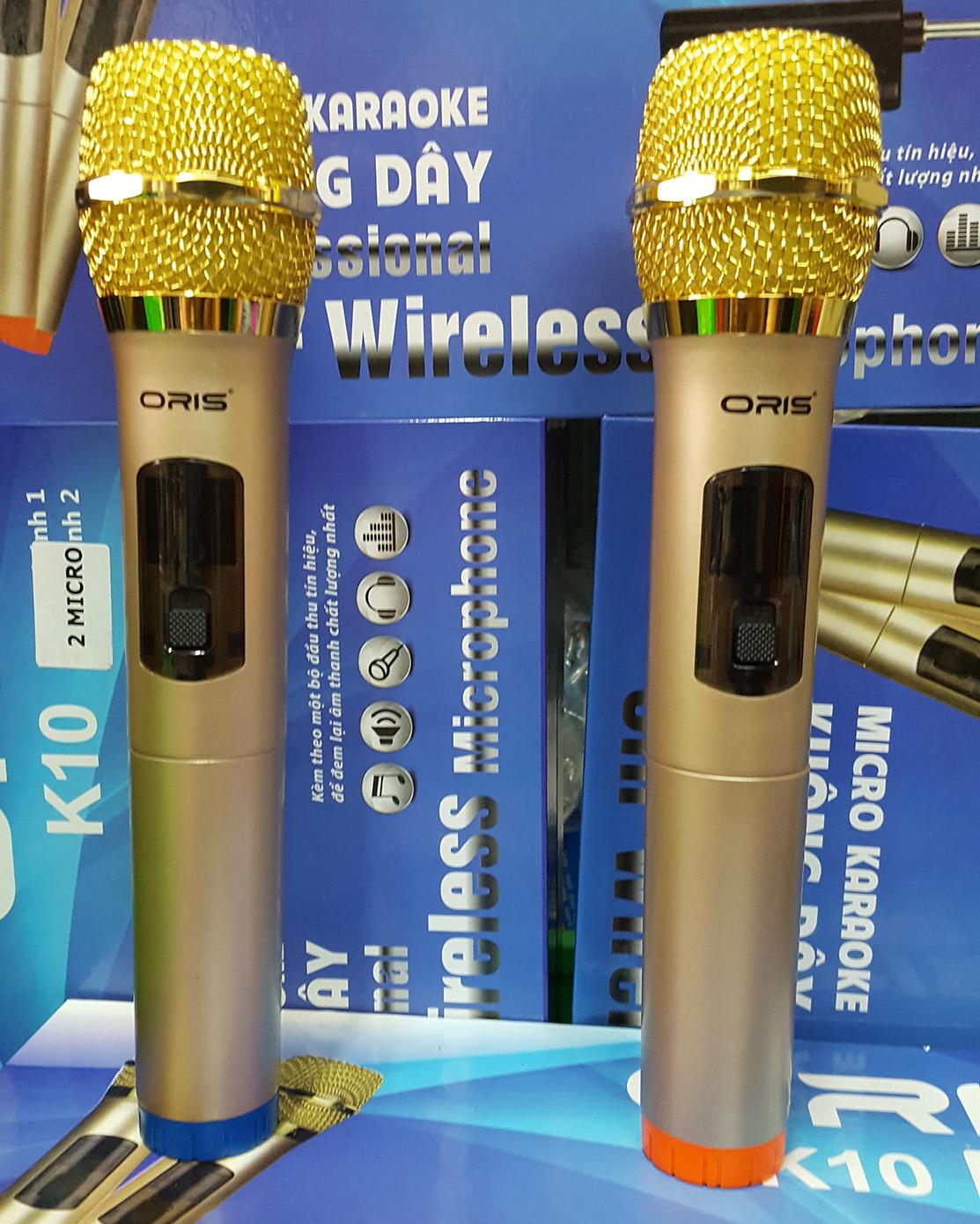 [HCM]Micro đa năng không dây UHF ORIS - K10 (bộ 2micro)