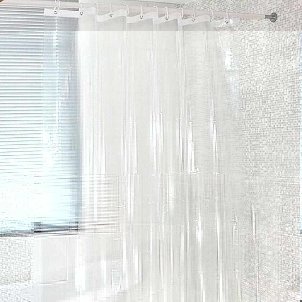 180 x 180cm Bathroom Shower Clear PEVA Curtain with 12 PCS Plastic Hooks - intl
