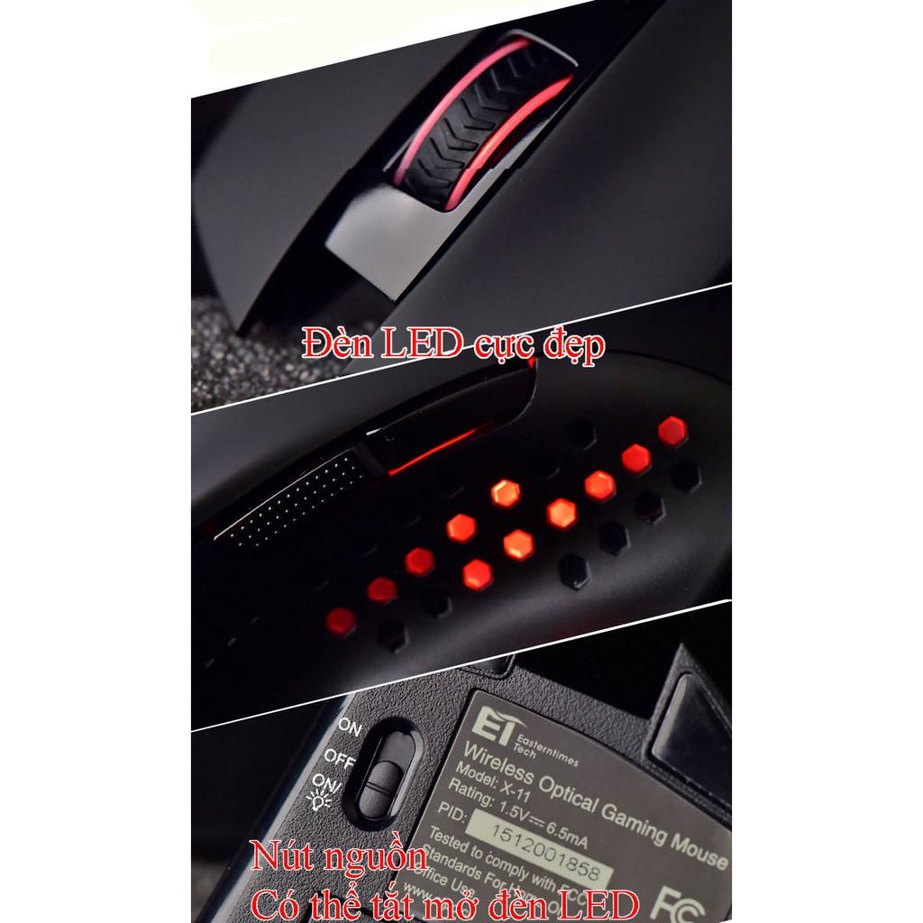 [HCM]Chuột không dây chuyên game ET X11 đèn LED