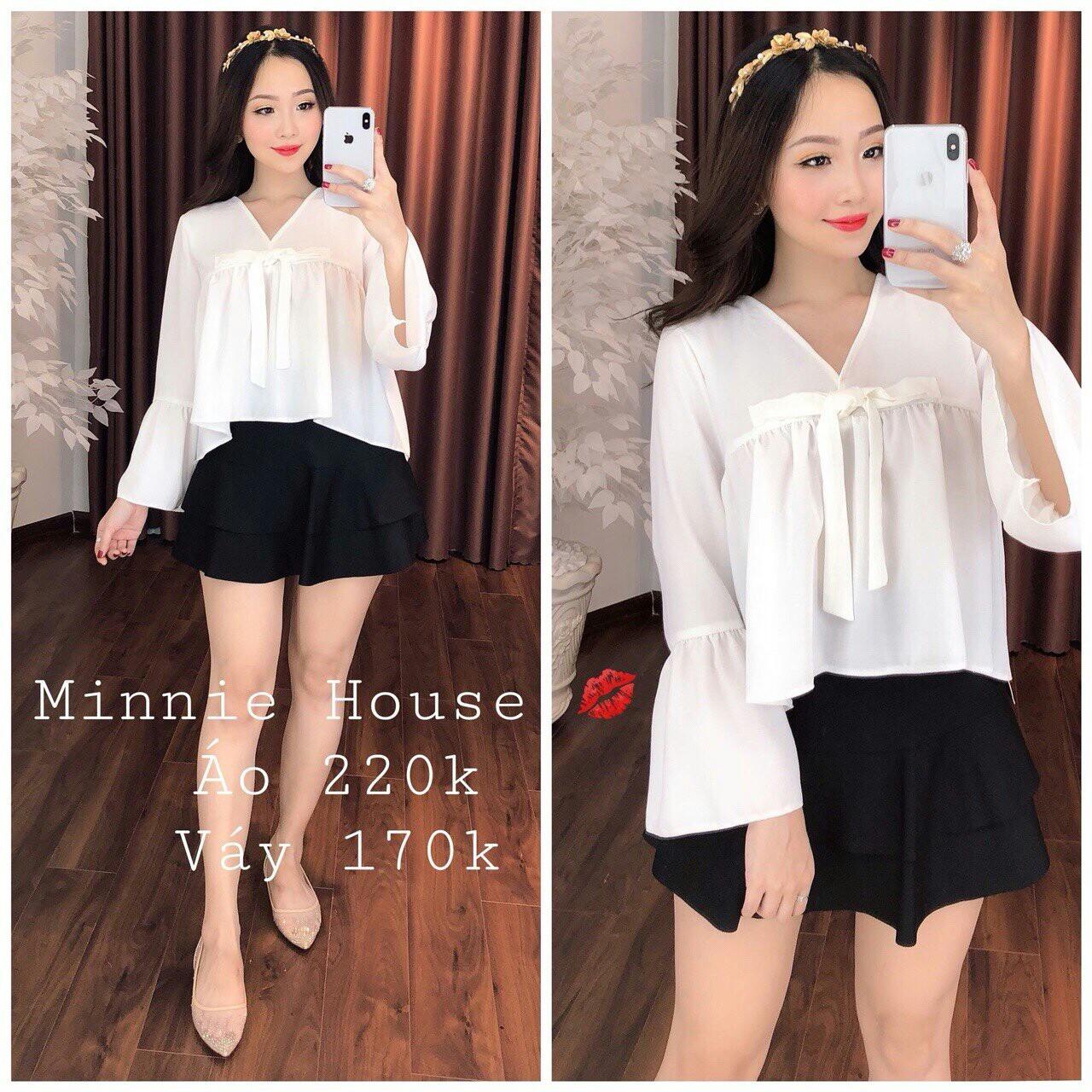 Áo sơ mi von thắt dây tay xòe form rộng TTS0044