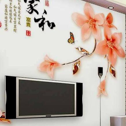 Tranh Decal Dán Hoa Nghệ Thuật 3D
