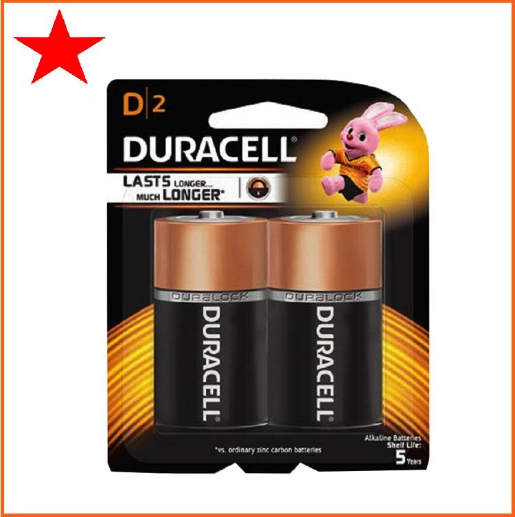 Combo 10 vỉ pin đại D Duracell Alkaline (1 vỉ 2 viên)